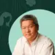 NAM Member Brendan Lee poses smiling, atop a background meant to symbolize chronic disease,