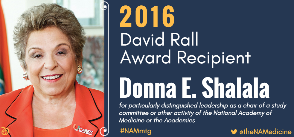 Donna Shalala David Rall Award - National Academy of Medicine