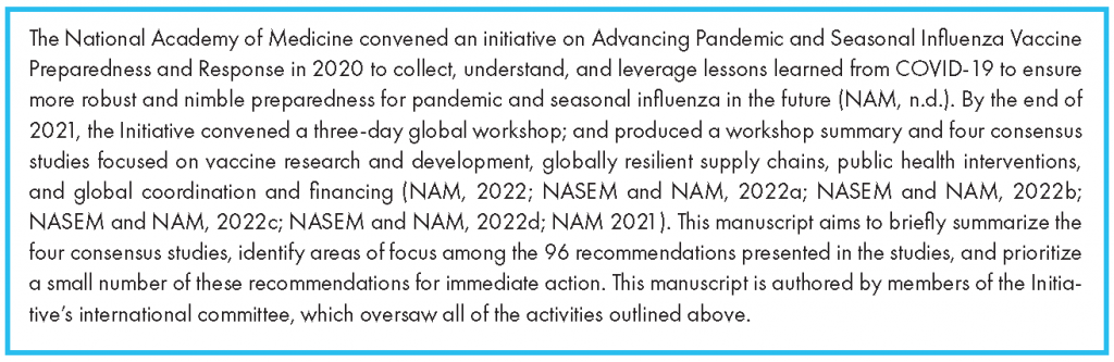 Timing and sequence of vaccination against COVID-19 and influenza